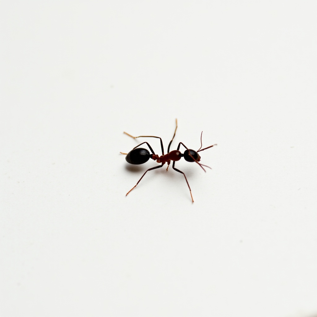 Black ant on white background Black ant on white background