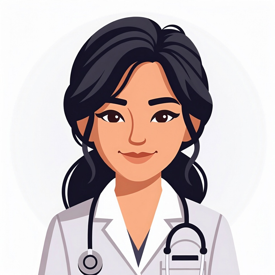 Asian female doctor illustration Asian female doctor illustration