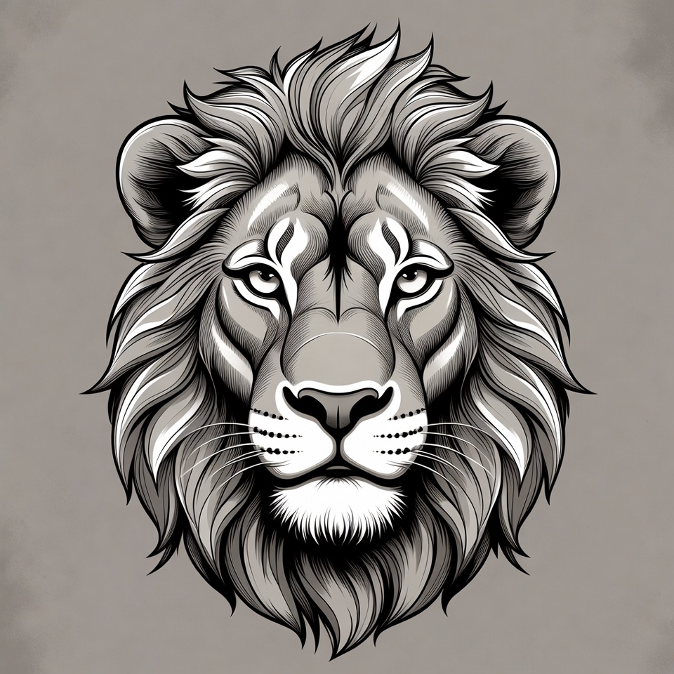Lion head illustration Lion head illustration