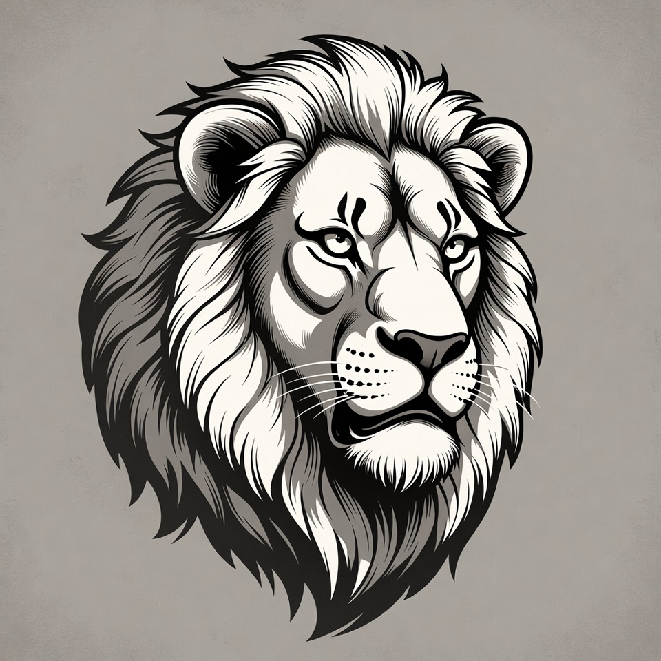 Lion head illustration Lion head illustration