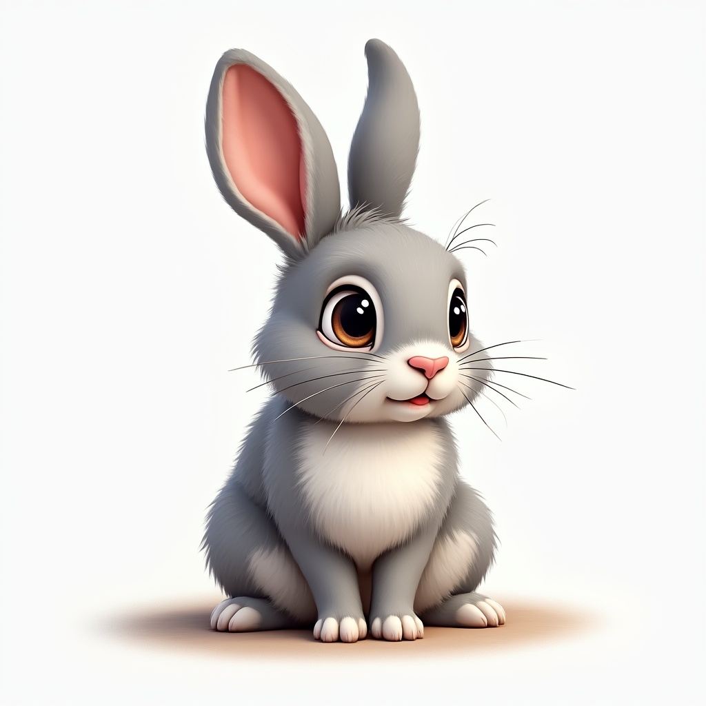 Cute gray bunny illustration Cute gray bunny illustration
