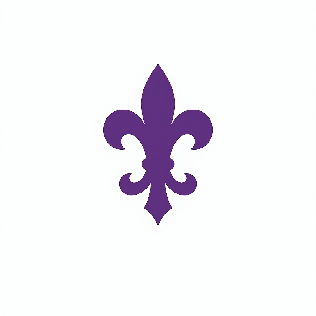 Purple Fleur-de-lis Symbol Purple Fleur-de-lis Symbol