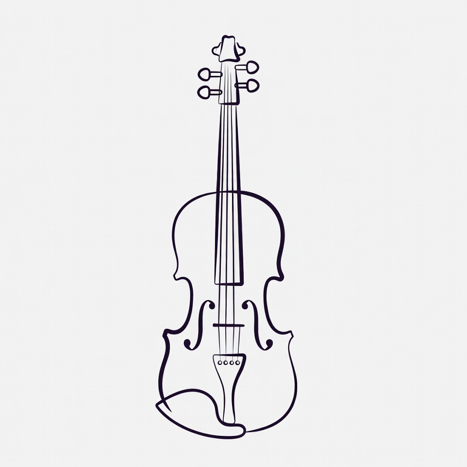 Line Drawing Violin Illustration Line Drawing Violin Illustration