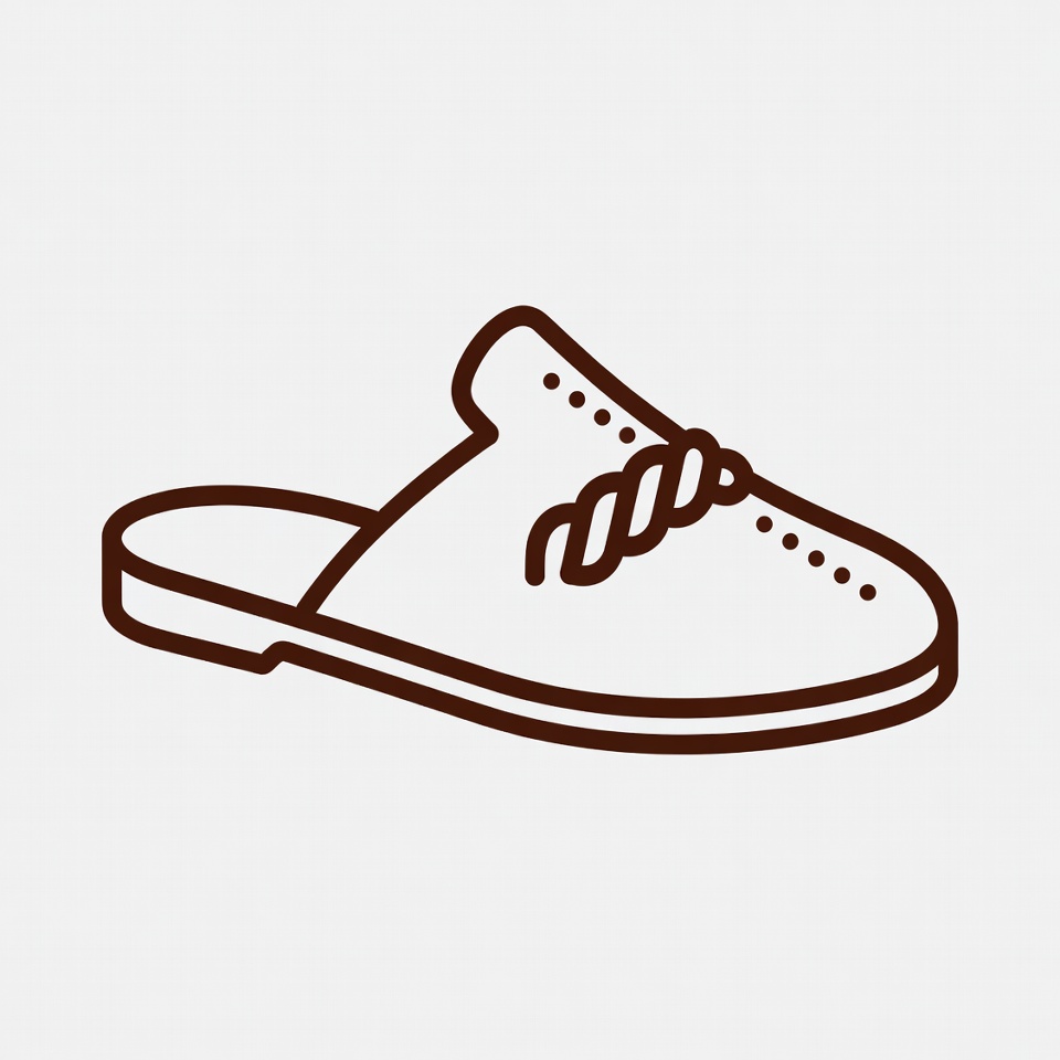 Line Art Mule Slippers Line Art Mule Slippers