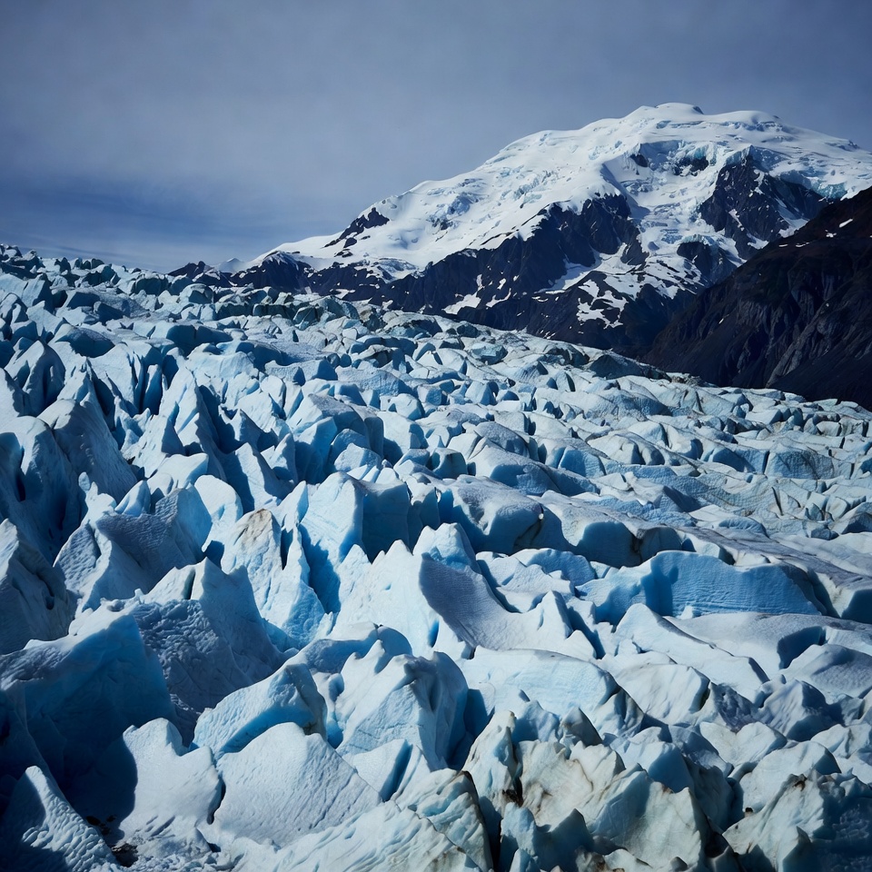 Glacier with Snowy Mountain Glacier with Snowy Mountain