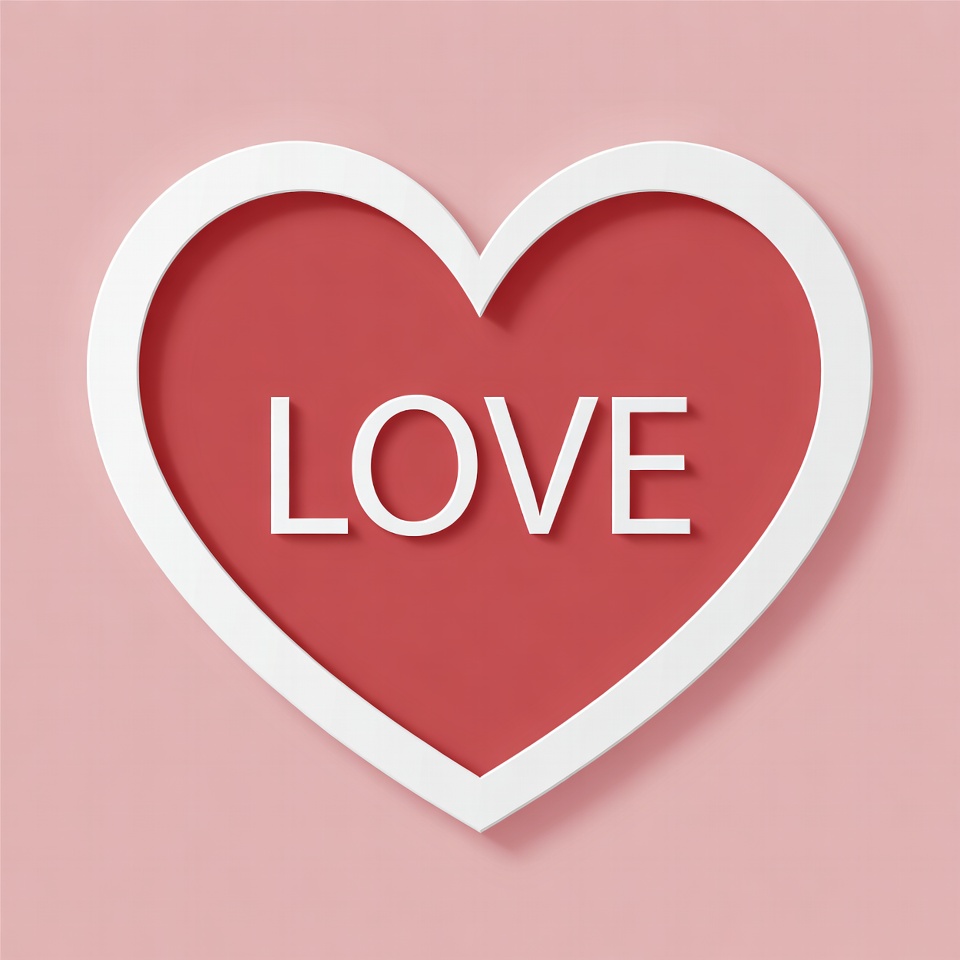 Red LOVE Heart Illustration Red LOVE Heart Illustration