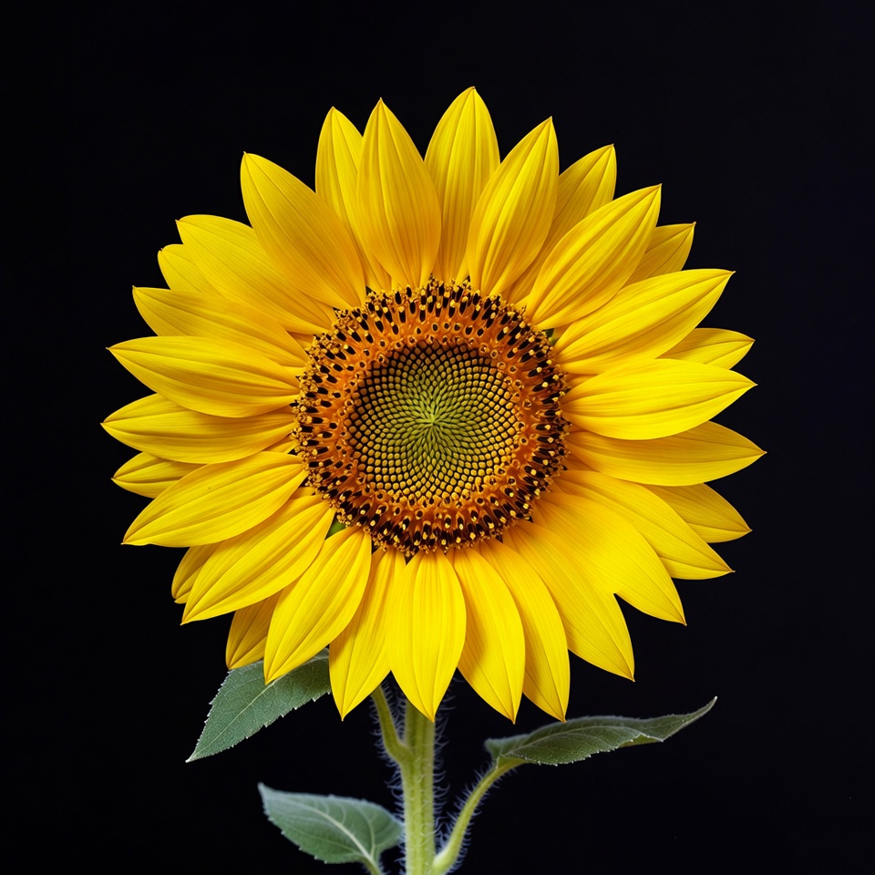 Sunflower on black background Sunflower on black background