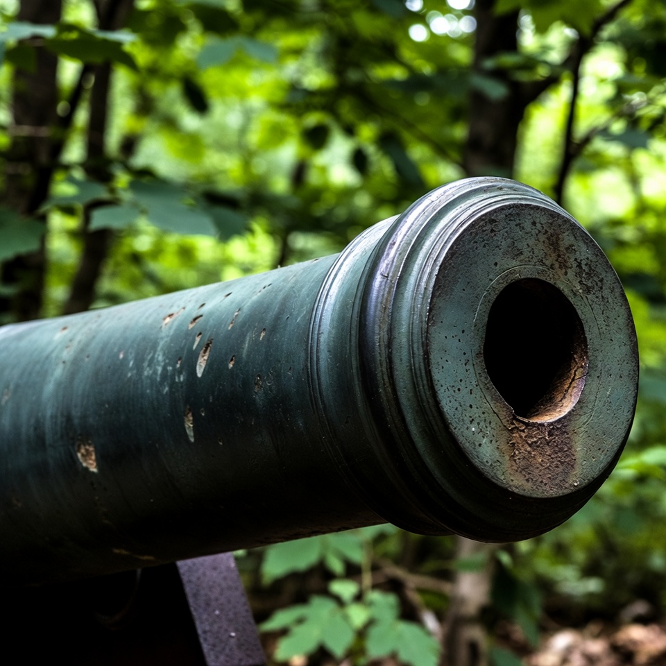 Rusty Cannon in Forest Rusty Cannon in Forest