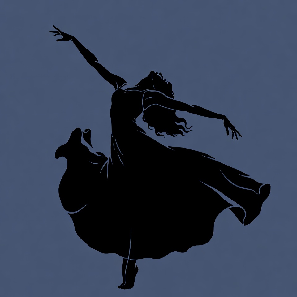 Dancing woman silhouette illustration Dancing woman silhouette illustration
