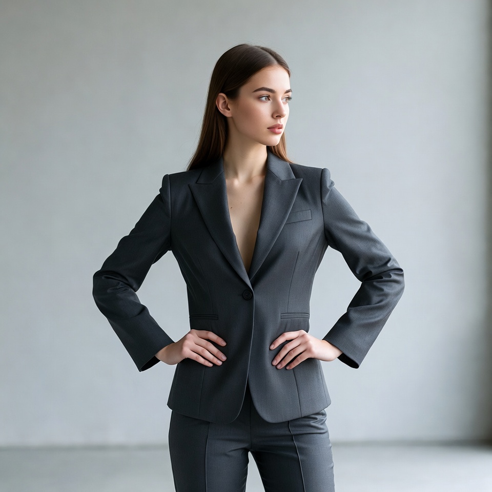 Woman in black blazer suit Woman in black blazer suit