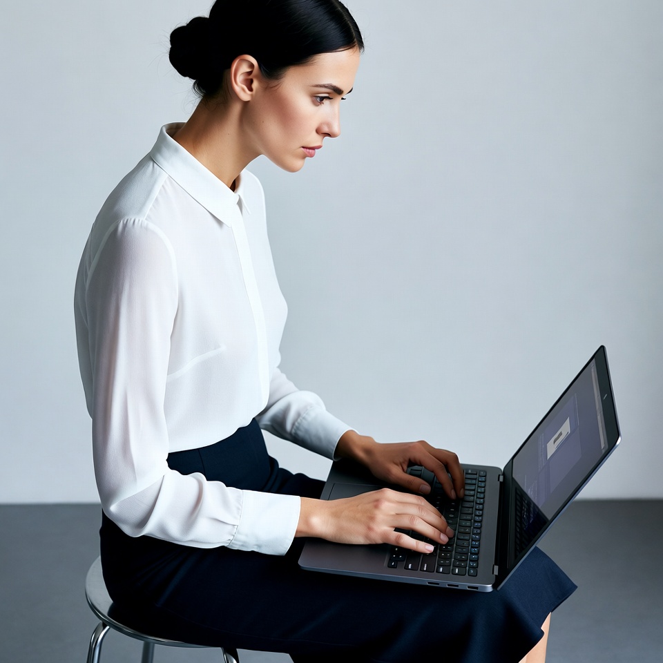 Woman working on laptop Woman working on laptop