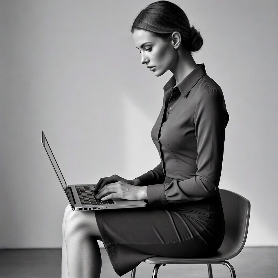 Woman working on laptop Woman working on laptop