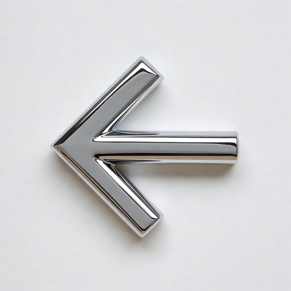 Shiny metallic left arrow Shiny metallic left arrow