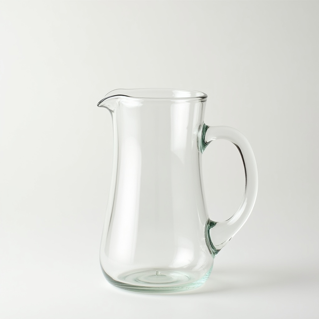 Clear Glass Pitcher Isolated Clear Glass Pitcher Isolated