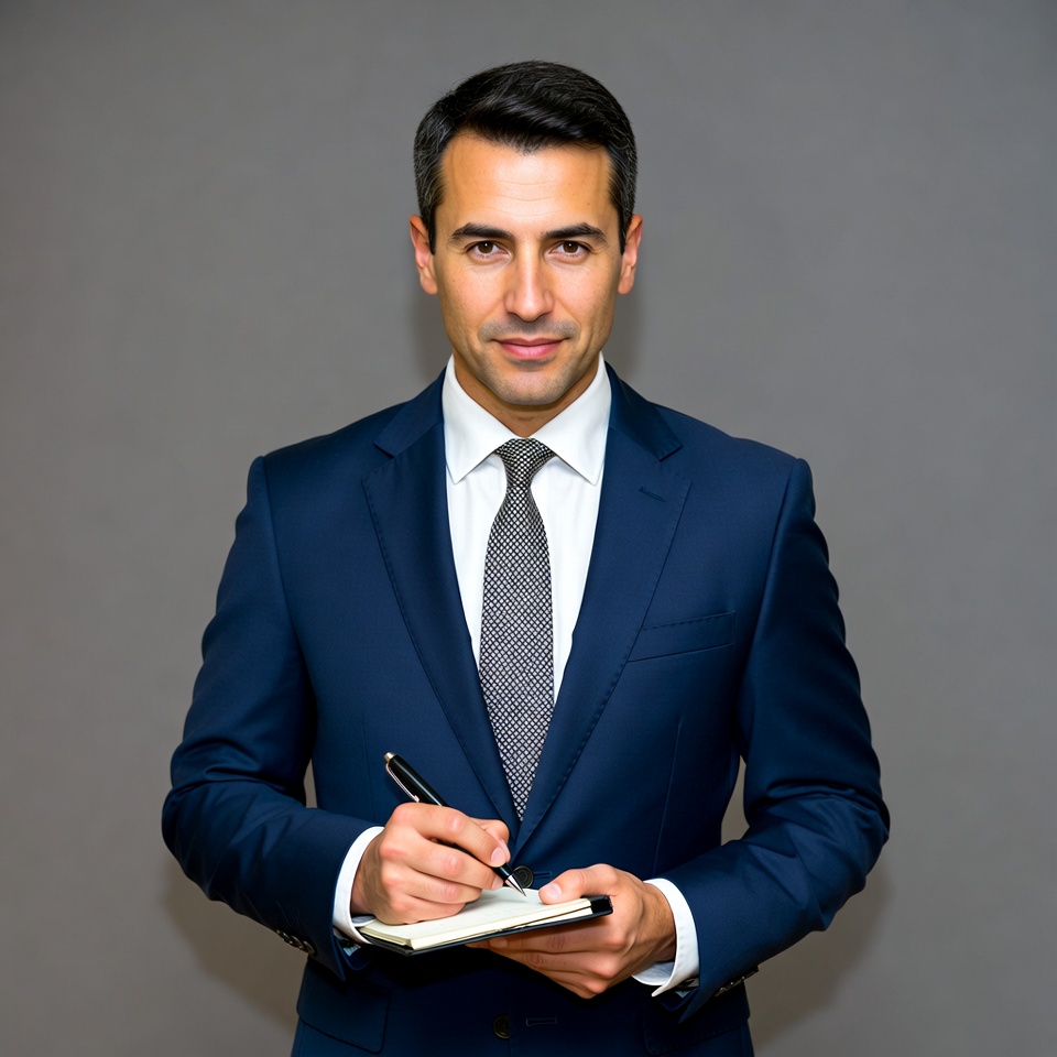 Man writing in notebook suit Man writing in notebook suit