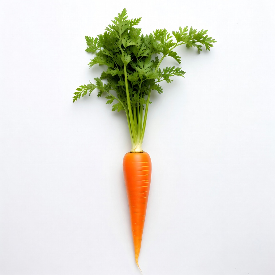 Fresh carrot with green tops Fresh carrot with green tops