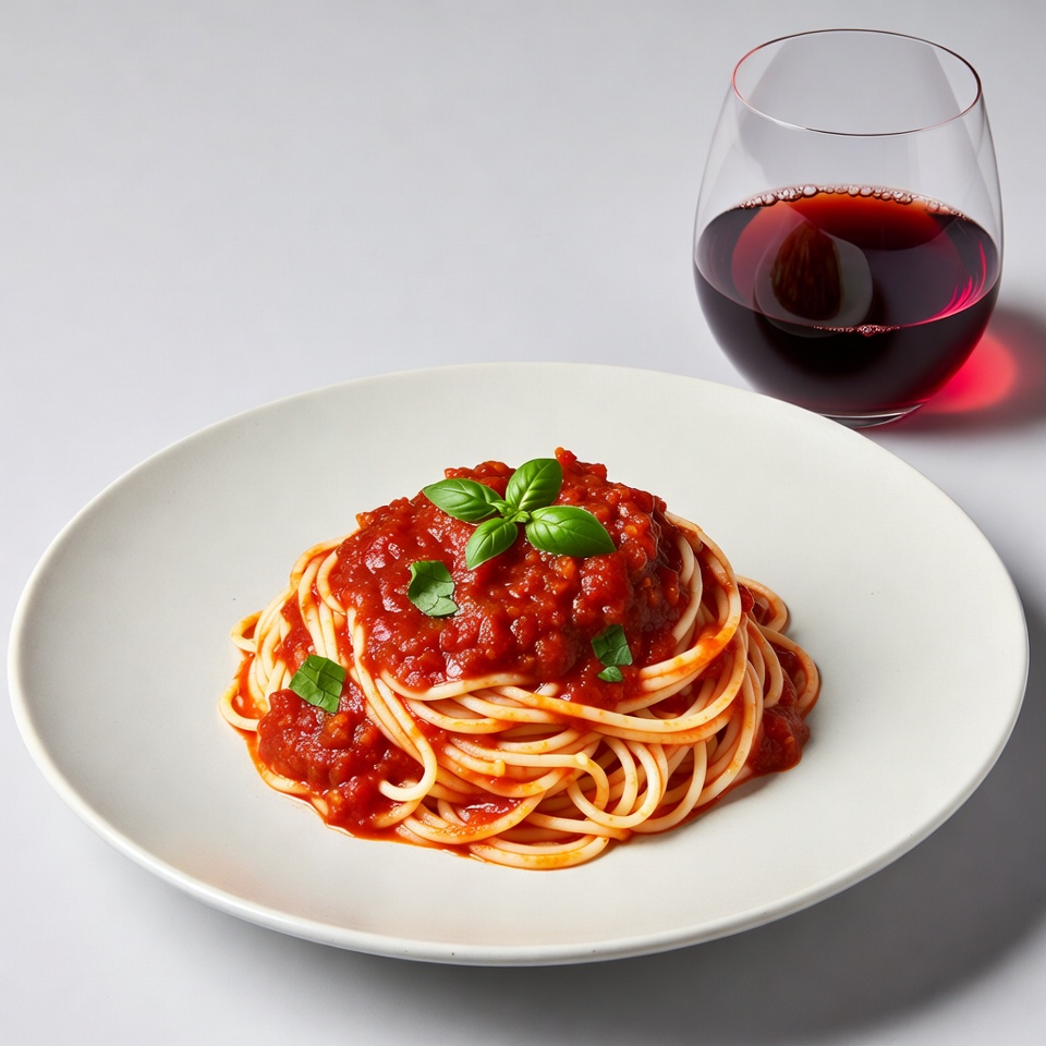Spaghetti with Tomato Sauce and Red Wine Spaghetti with Tomato Sauce and Red Wine