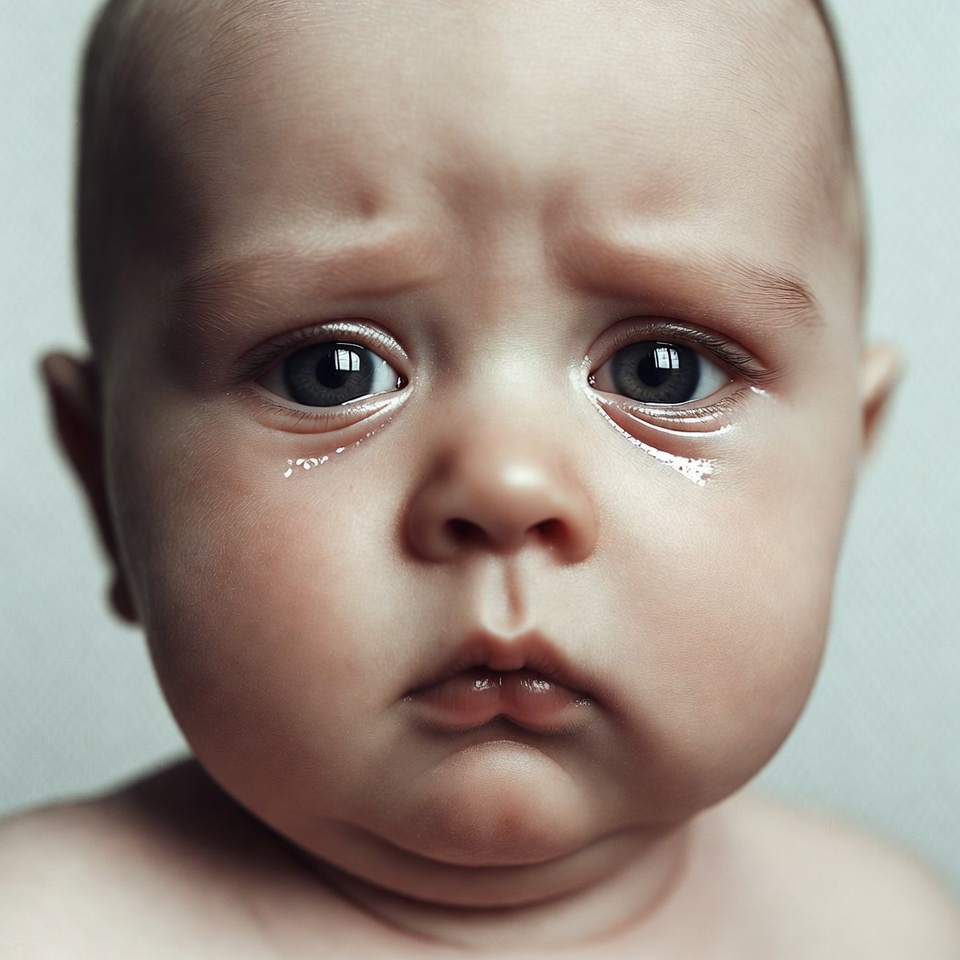 Baby crying with tears Baby crying with tears