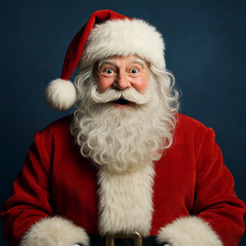 Smiling Santa Claus with white beard Smiling Santa Claus with white beard