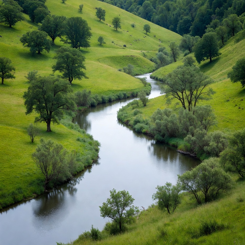 Winding River in Green Valley Winding River in Green Valley