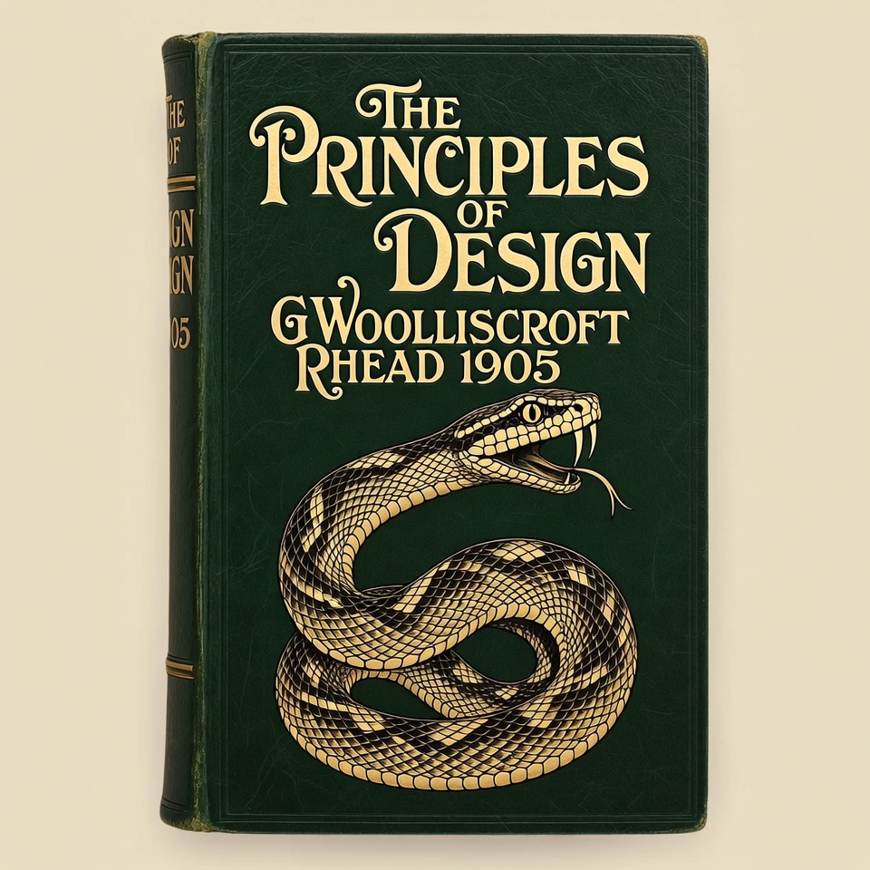 Principles of Design book with snake Principles of Design book with snake