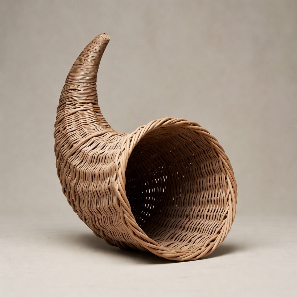 Wicker Cornucopia Basket Wicker Cornucopia Basket