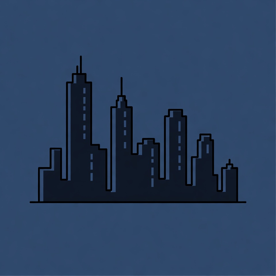 City skyline silhouette illustration City skyline silhouette illustration