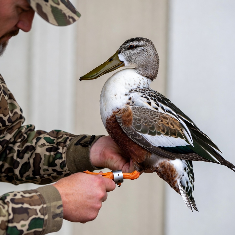 Man holding pintail duck Man holding pintail duck