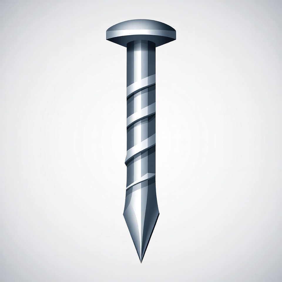Silver Screw Illustration Silver Screw Illustration