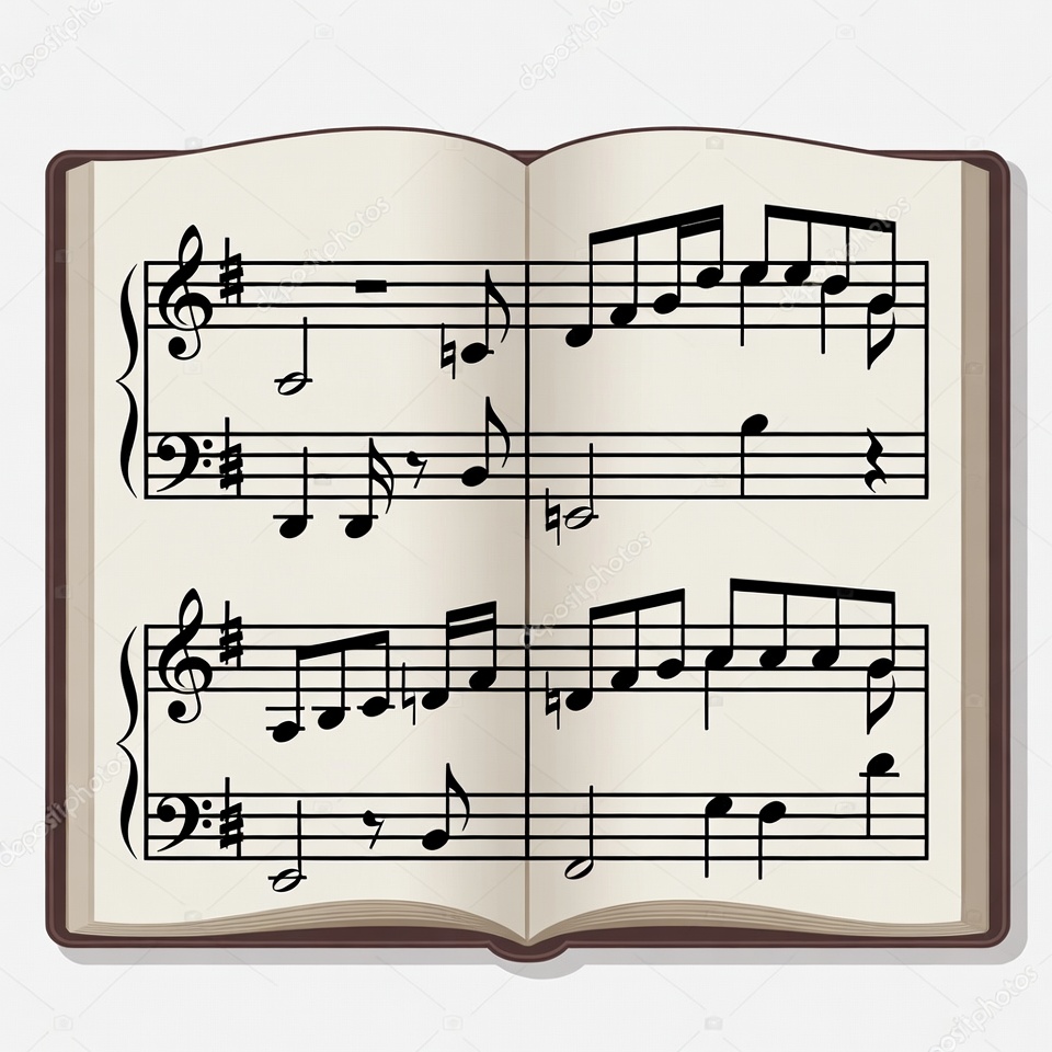 Open Sheet Music Book Open Sheet Music Book