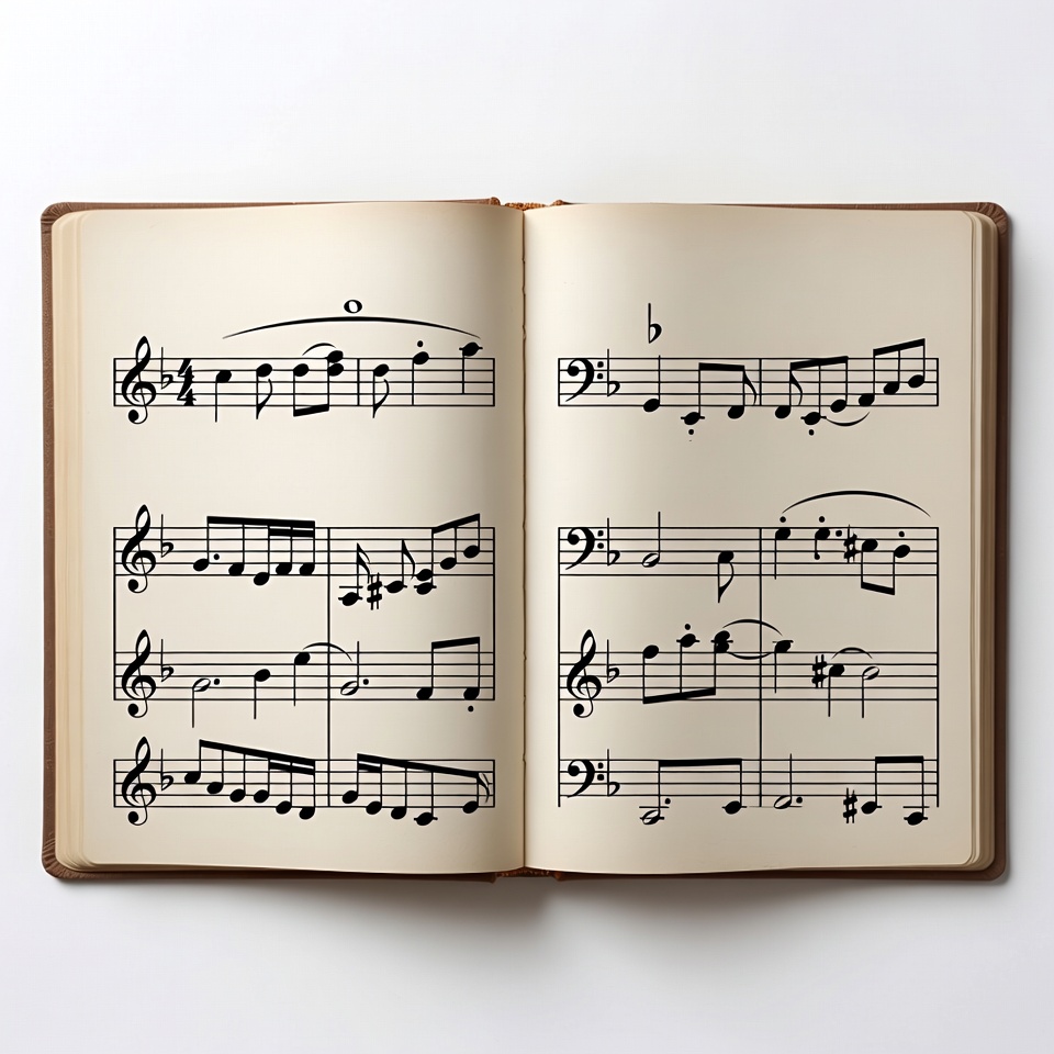 Open Sheet Music Book Open Sheet Music Book