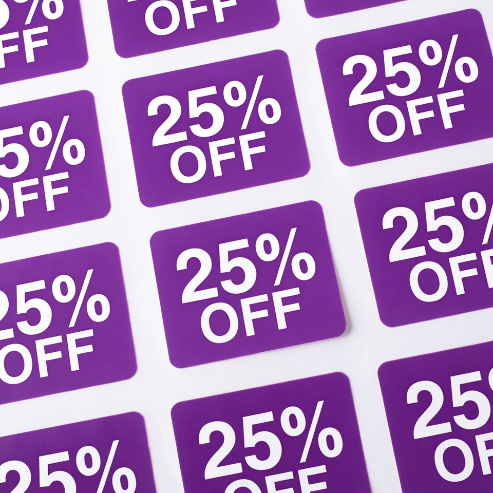 25% Off Purple Sale Stickers 25% Off Purple Sale Stickers