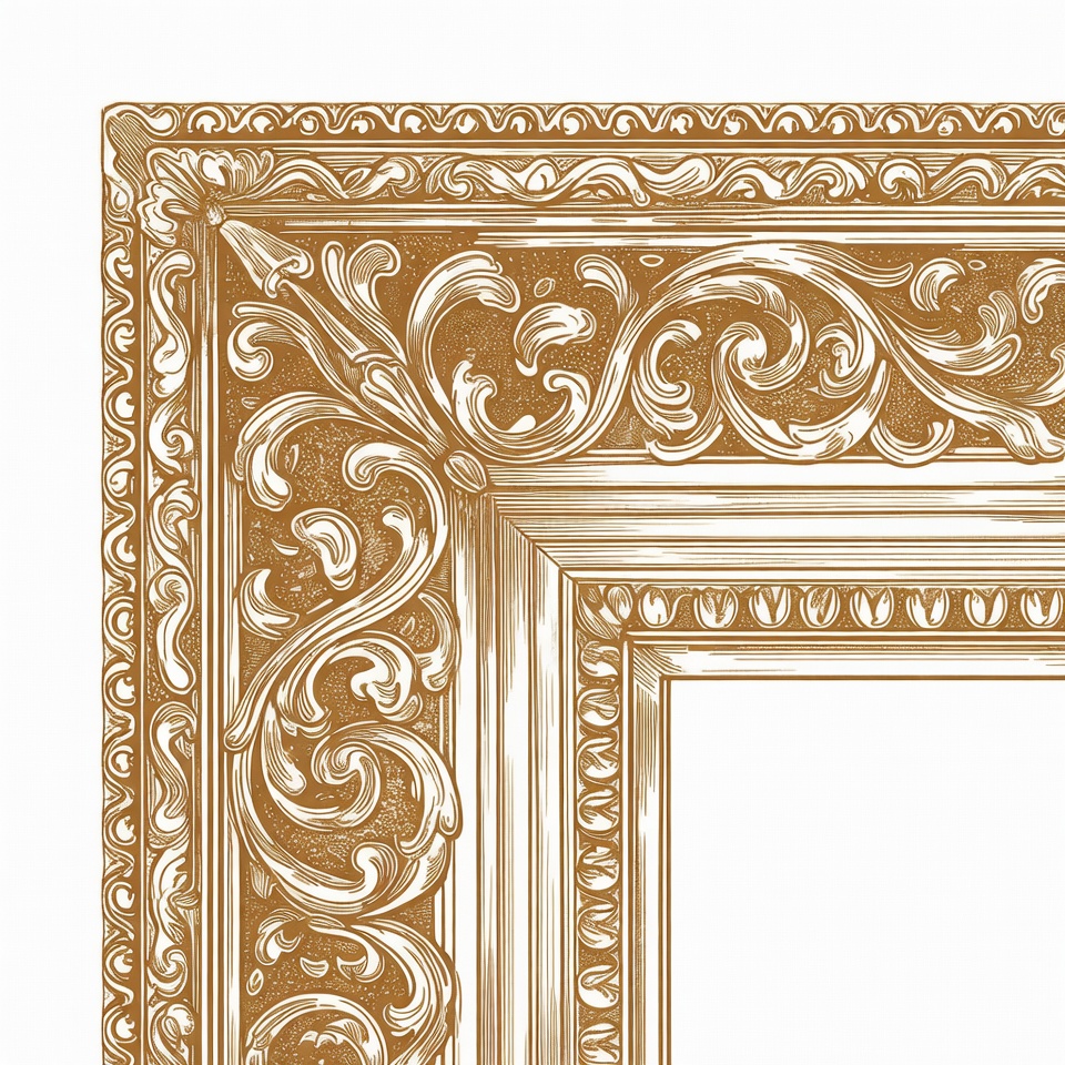 Ornate Golden Picture Frame Ornate Golden Picture Frame