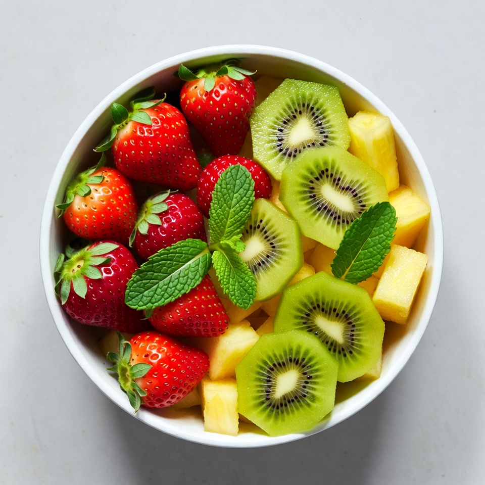 Strawberries Kiwi Pineapple Fruit Bowl Strawberries Kiwi Pineapple Fruit Bowl
