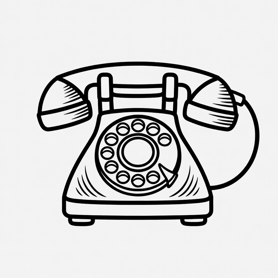 Vintage Rotary Phone Illustration Vintage Rotary Phone Illustration
