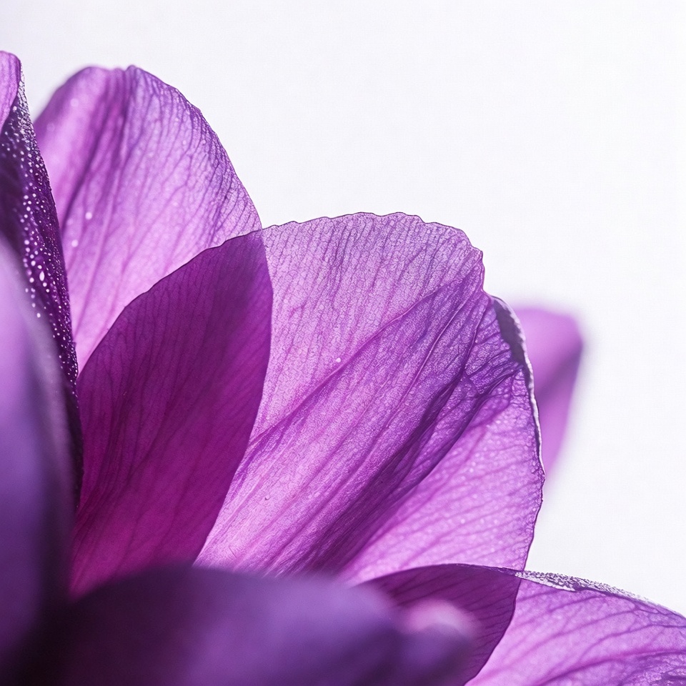 Purple Anemone Flower Closeup Purple Anemone Flower Closeup