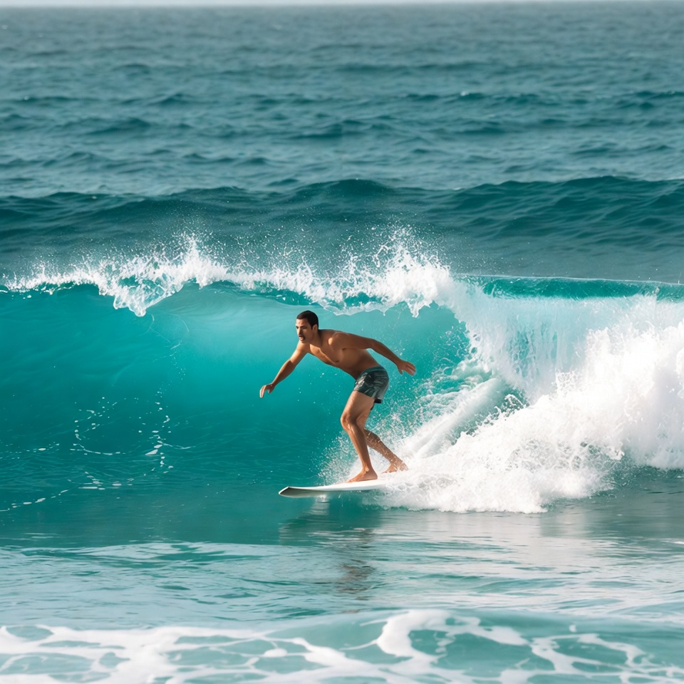 Man surfing on wave Man surfing on wave