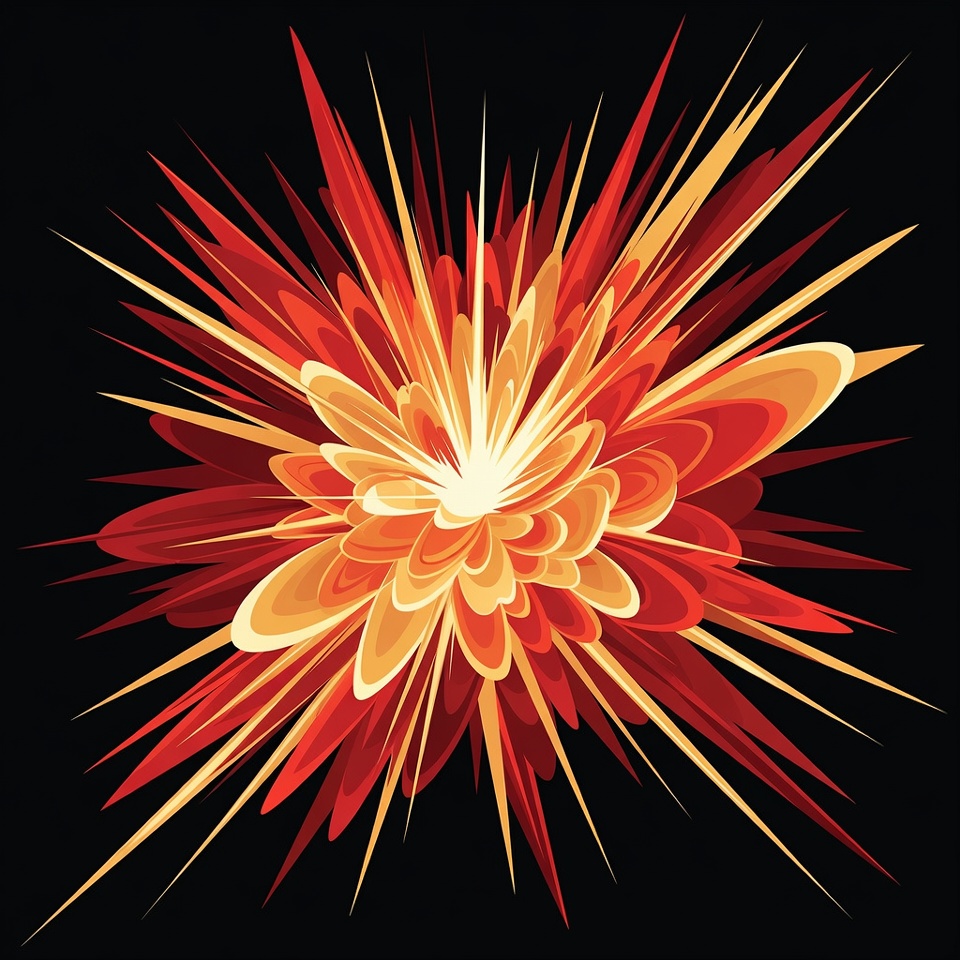 Red Explosion Burst Illustration Red Explosion Burst Illustration