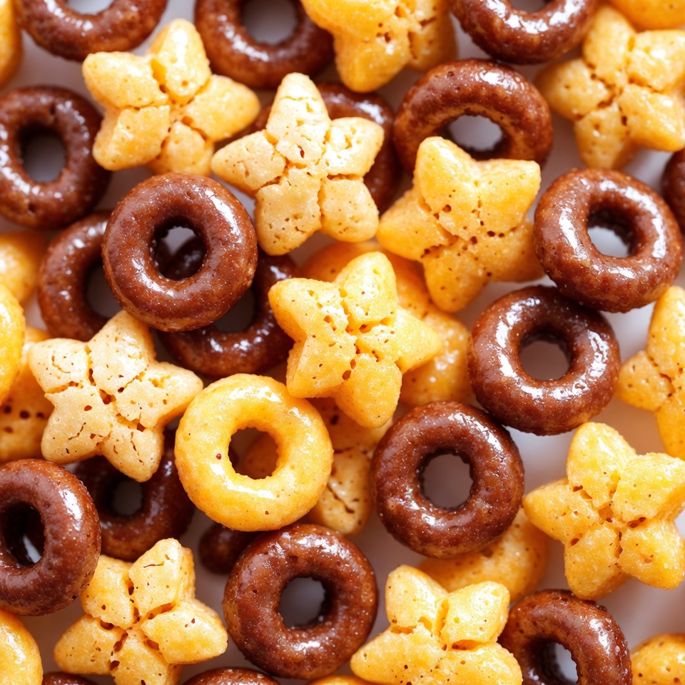 Colorful Cheerios and Star Cereal Colorful Cheerios and Star Cereal