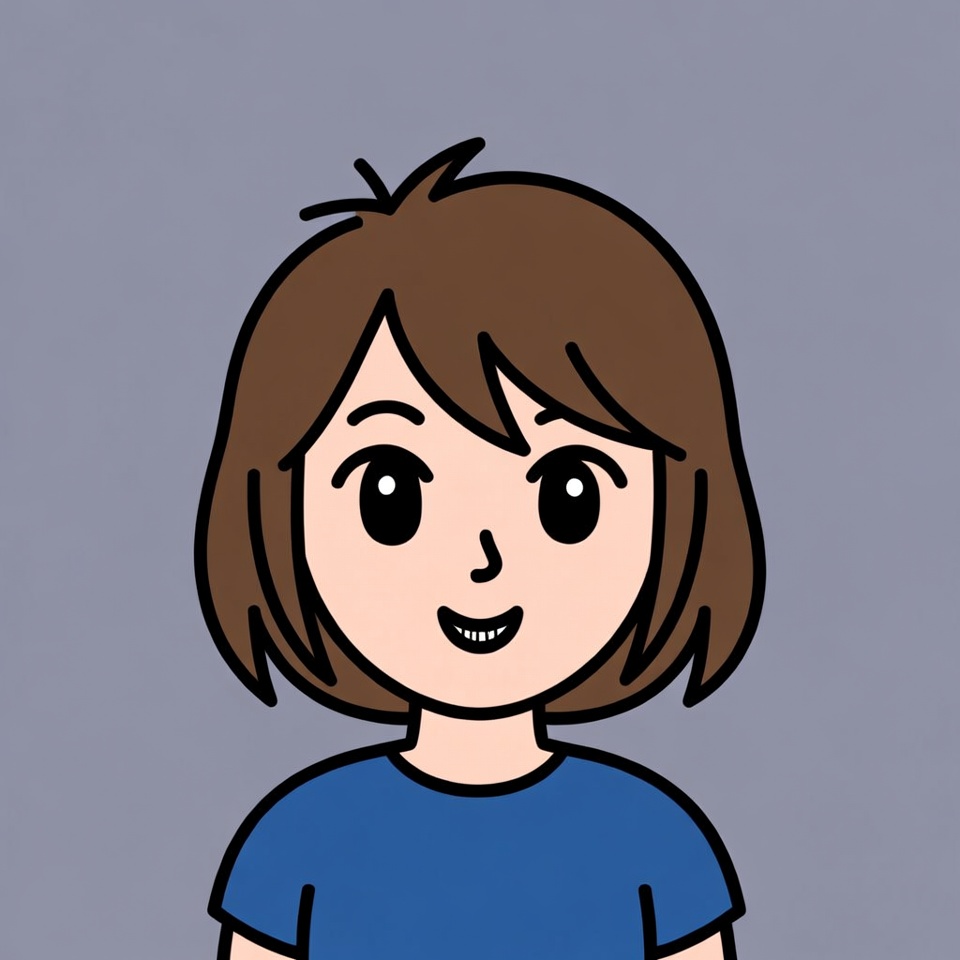 Smiling anime girl with brown hair Smiling anime girl with brown hair