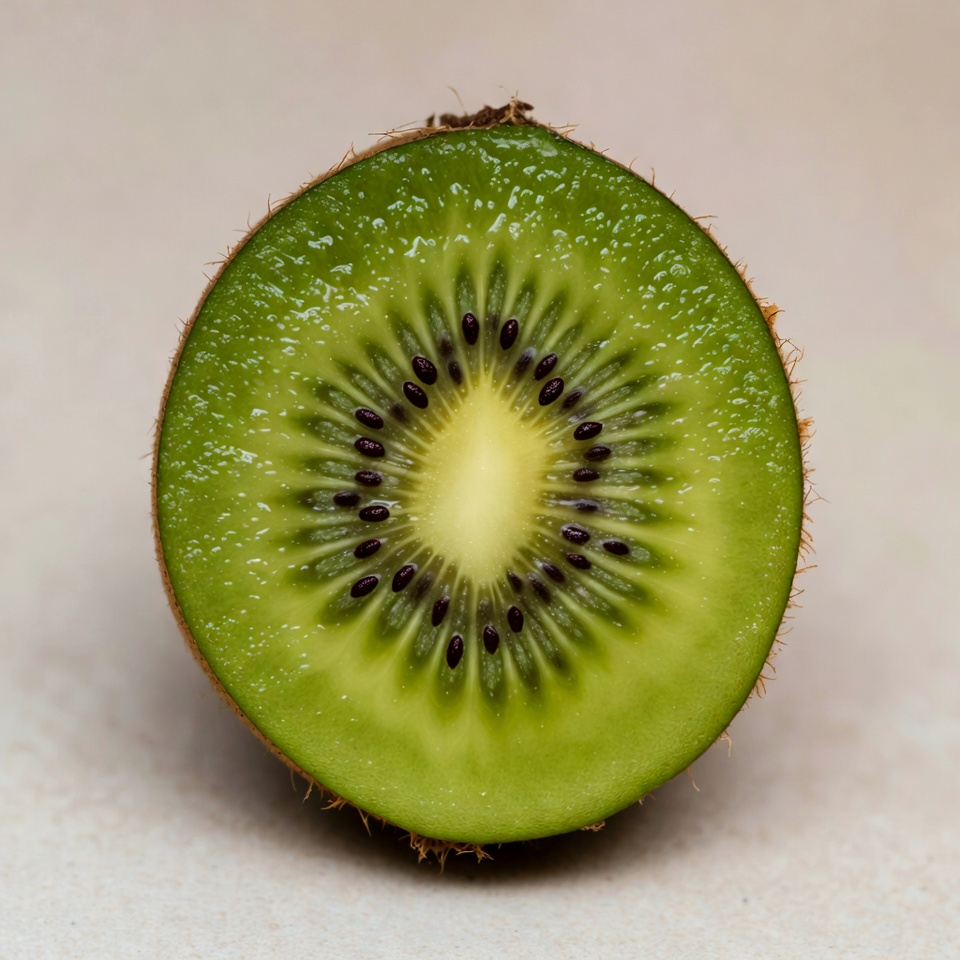 Sliced Kiwi Fruit Cross-Section Sliced Kiwi Fruit Cross-Section