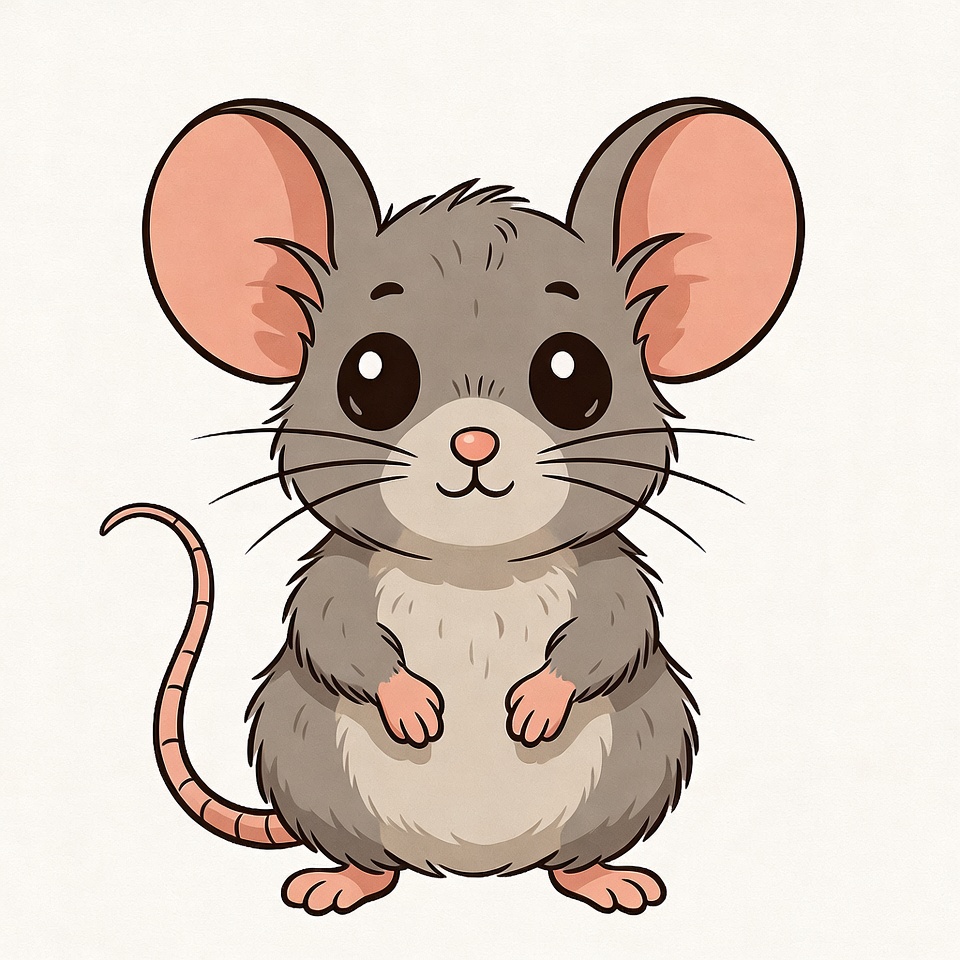 Cute cartoon mouse illustration Cute cartoon mouse illustration