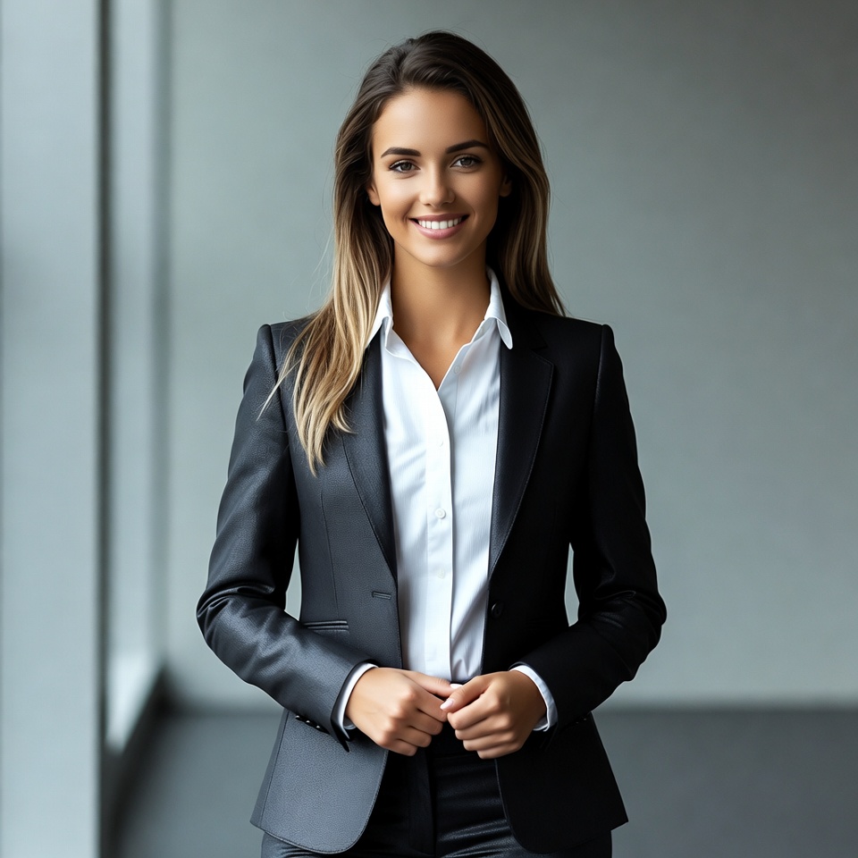 Smiling businesswoman in suit Smiling businesswoman in suit