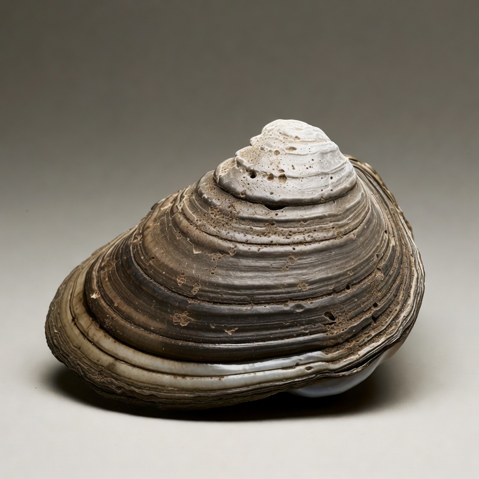 White spiral seashell White spiral seashell