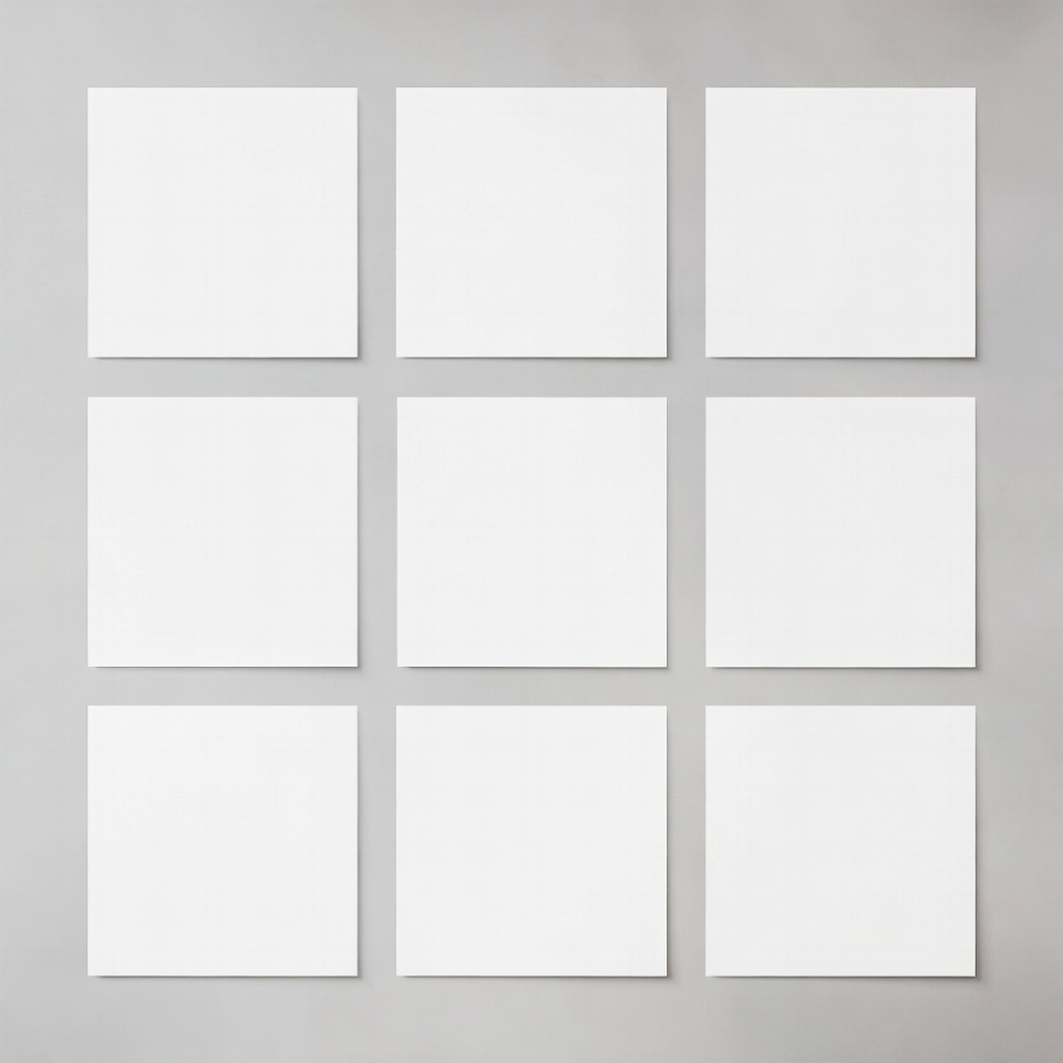 Nine Blank White Square Frames Nine Blank White Square Frames