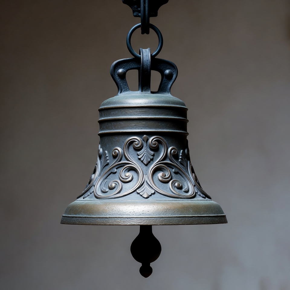 Ornate Bronze Church Bell Hanging Ornate Bronze Church Bell Hanging