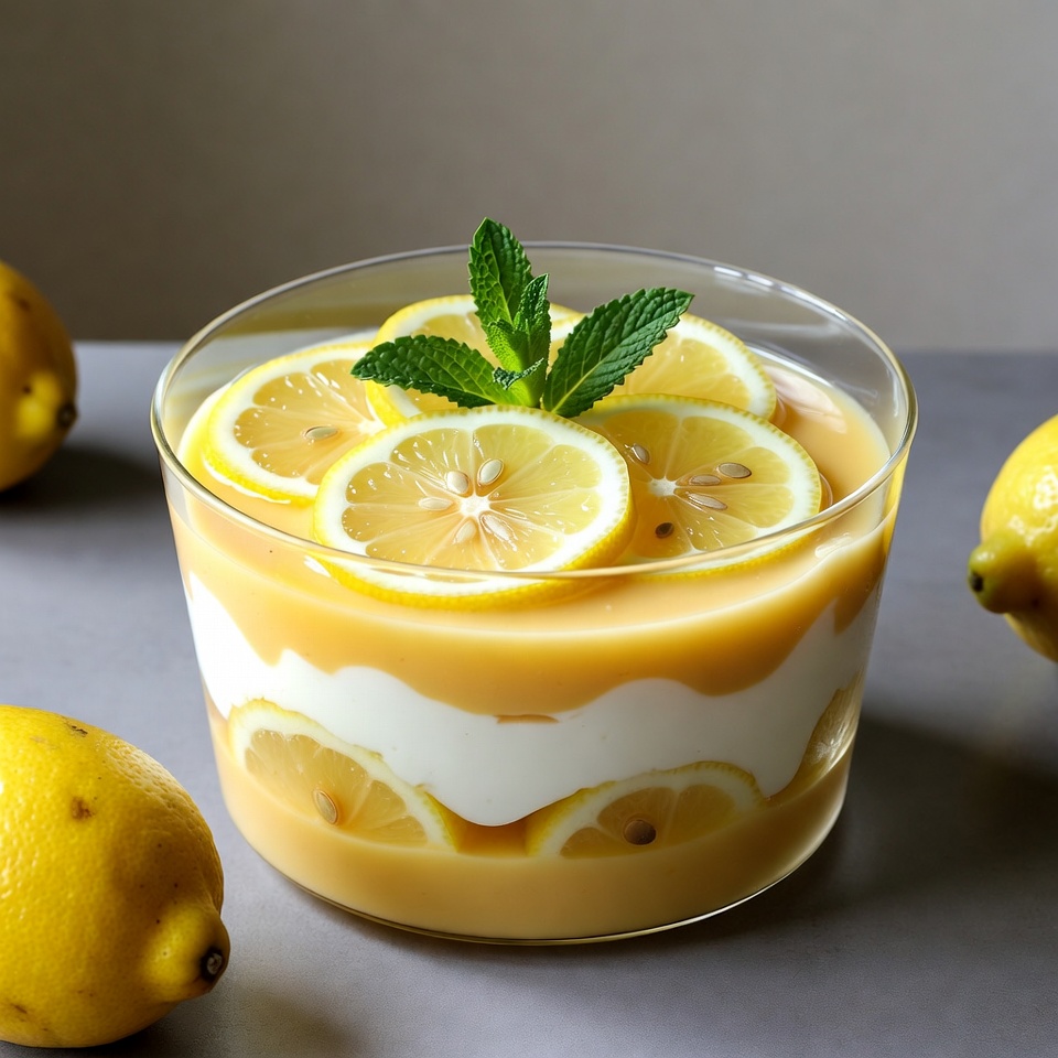 Lemon Parfait with Lemon Slices Lemon Parfait with Lemon Slices