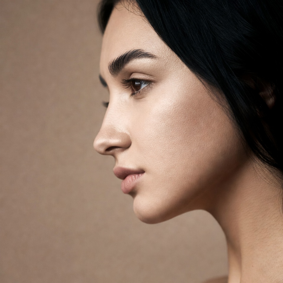 Asian woman profile portrait Asian woman profile portrait