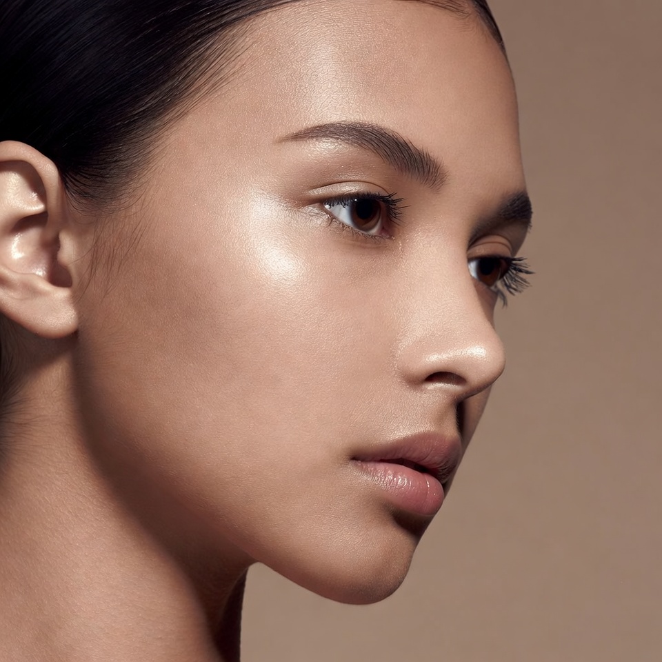 Beautiful woman profile portrait Beautiful woman profile portrait