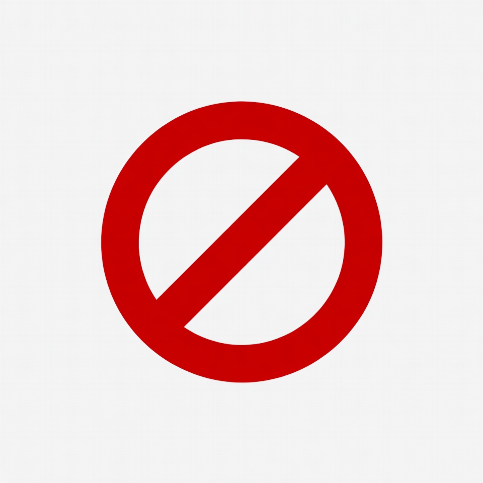 Red prohibition sign Red prohibition sign